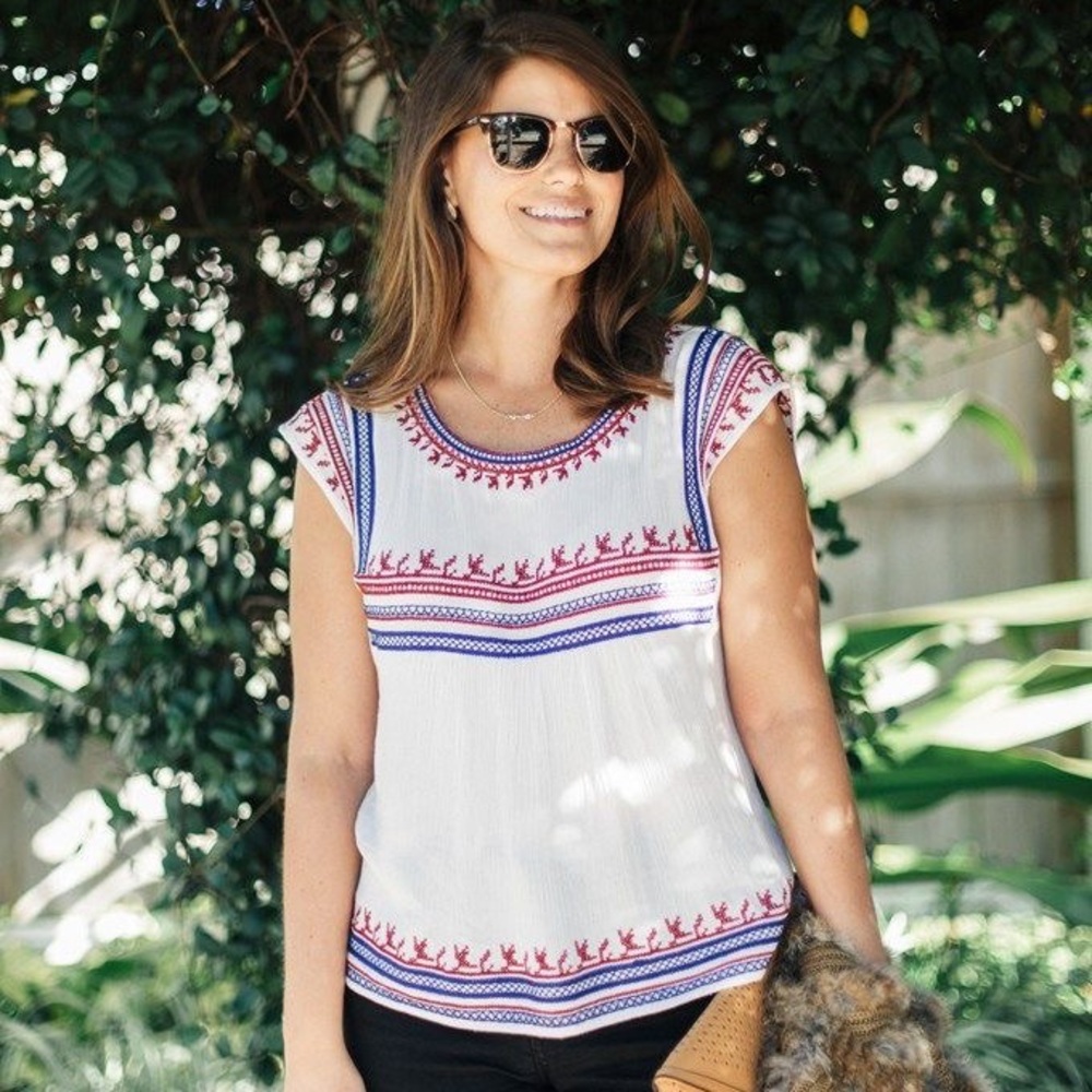 Charity Sale! Embroidered Blouse